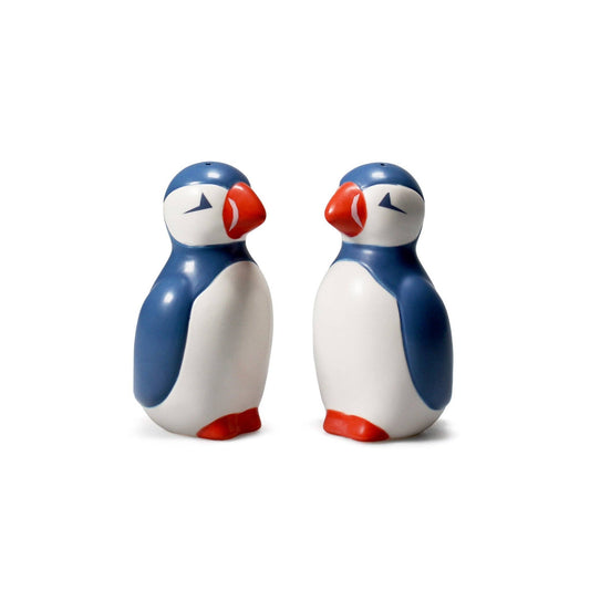 Ceramic Salt & Pepper Shakers Coastal Puffins