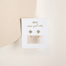 Load image into Gallery viewer, Cz Huggies - White - Earring
