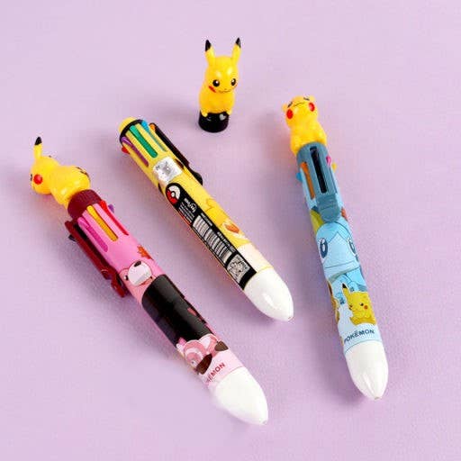 Pokemon Mascot 8-Color Ballpoint Pen Pikachu Topper