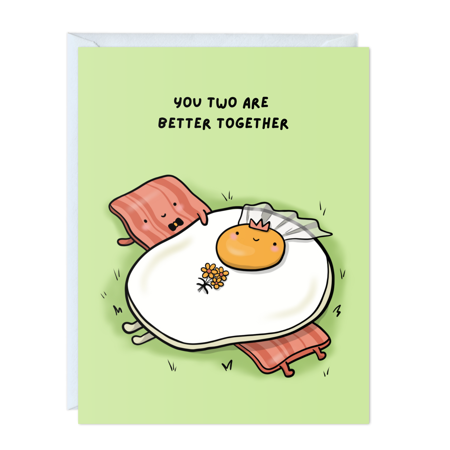 Funny Wedding Couples Engagement Card (Better Together)