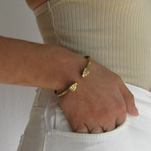 Load image into Gallery viewer, Gold Snake Cuff Bracelet
