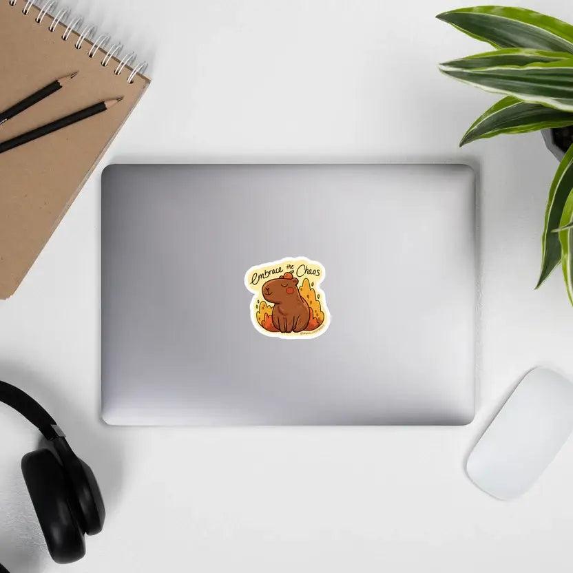 Embrace the chaos sticker