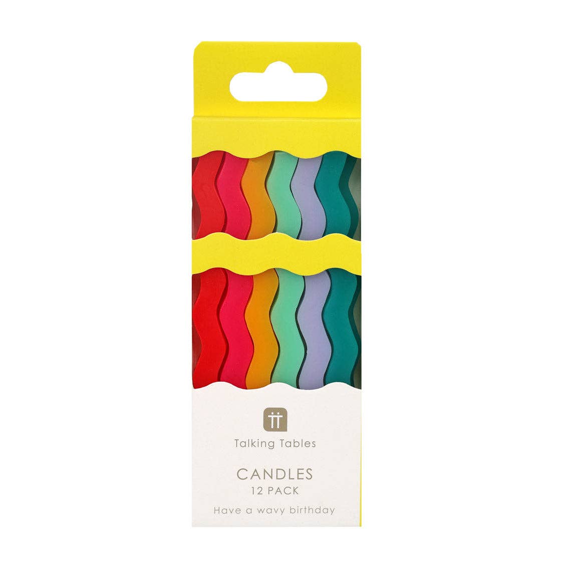 Wavy Tall Birthday Candle - 12 Pack | Cake Candles |
