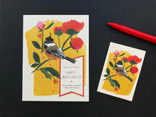 Load image into Gallery viewer, Chickadee Birthday Card
