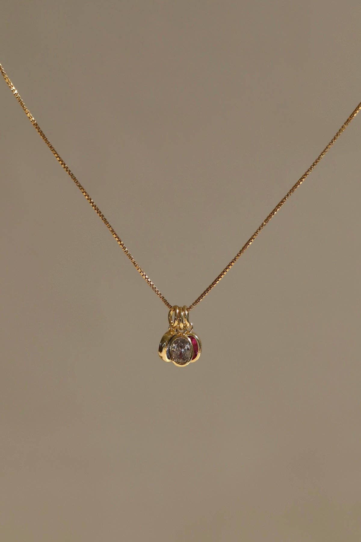 OVAL BIRTHSTONE CHARM