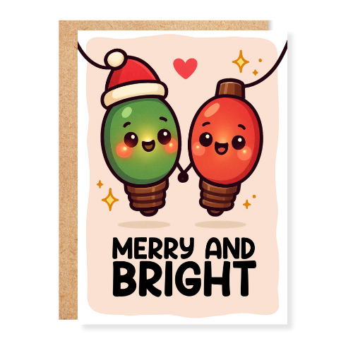 Merry and Bright Christmas Greeting Card