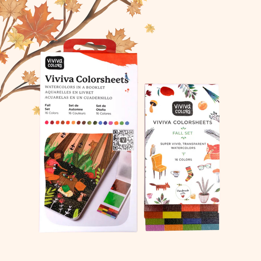 Autumn/Fall Colorsheets | Watercolor Set | Travel Paint