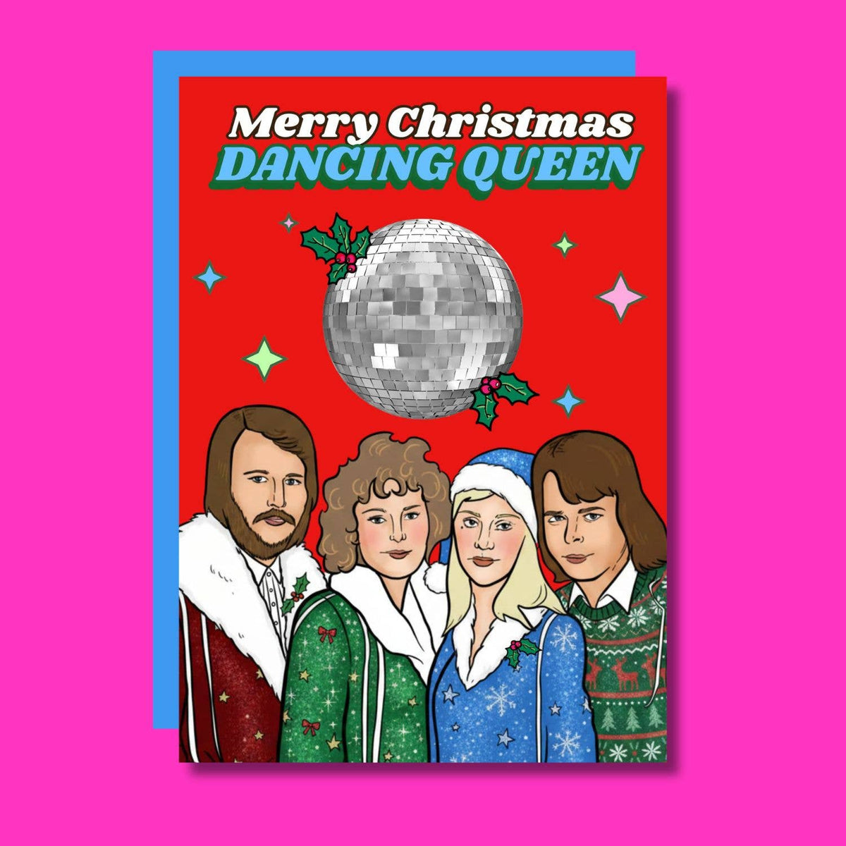 Merry Christmas Dancing Queen Xmas A6 Card