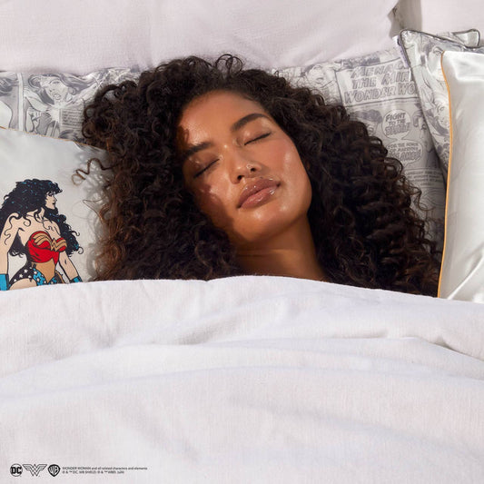 Wonder Woman x kitsch King Satin Pillowcase- Comic Print