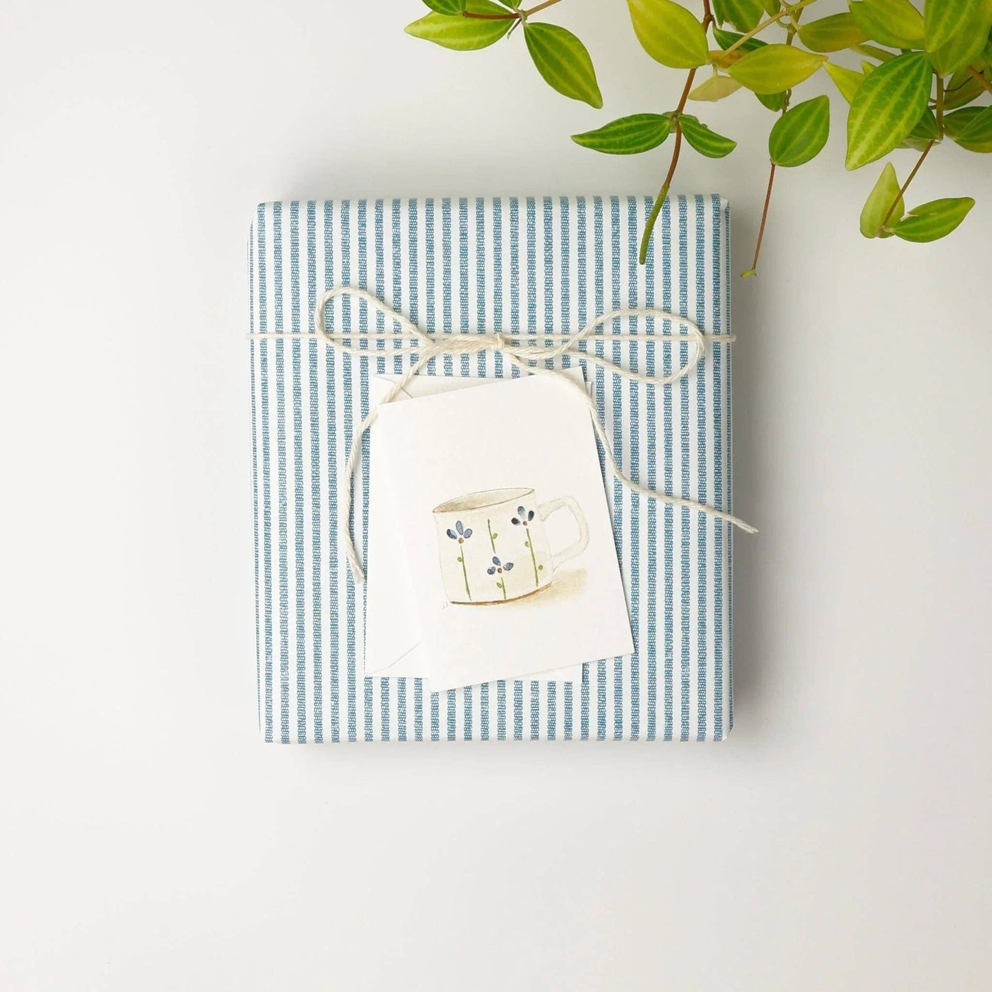 Flower mug mini enclosure notecard