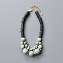 Load image into Gallery viewer, JLT519 black and gray bauble necklace
