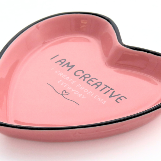 Heart Trinket Tray I'm a Creative I Create Problems