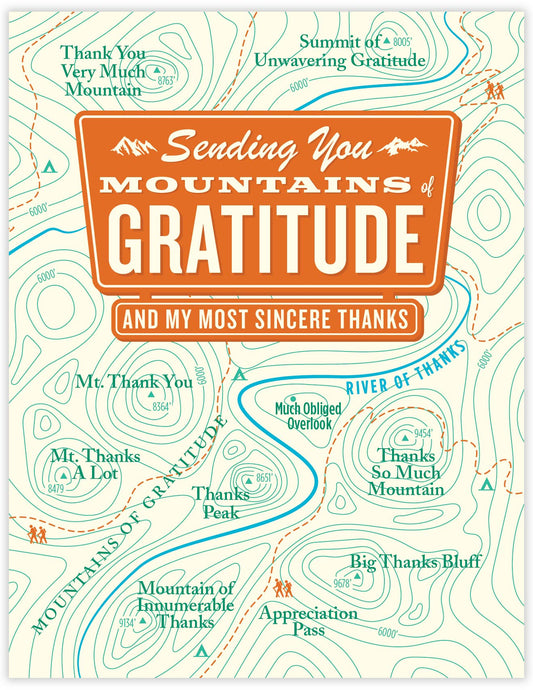 Mountains of Gratitude Map Card