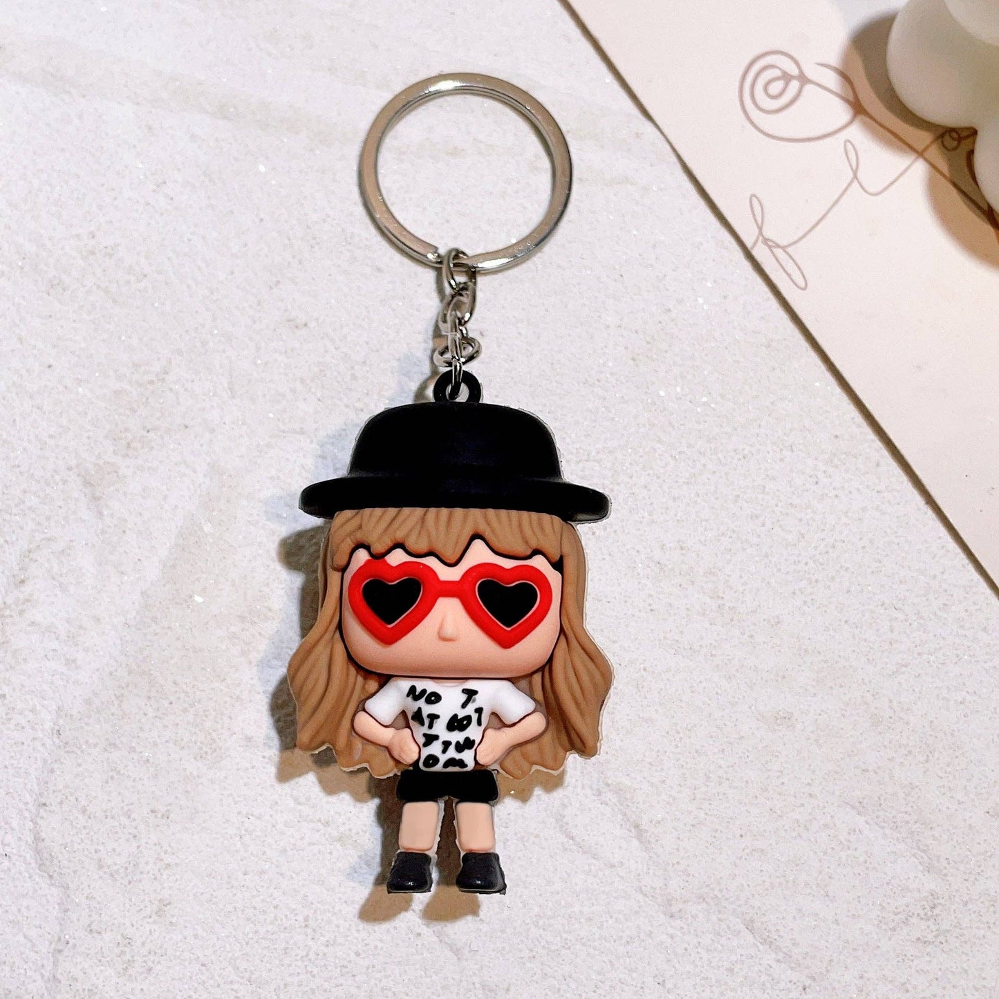 Taylor Swift cartoon character keychains 4 Assorted