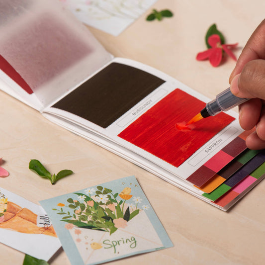 Spring Colorsheets | 16 Watercolors | Metallic Paint