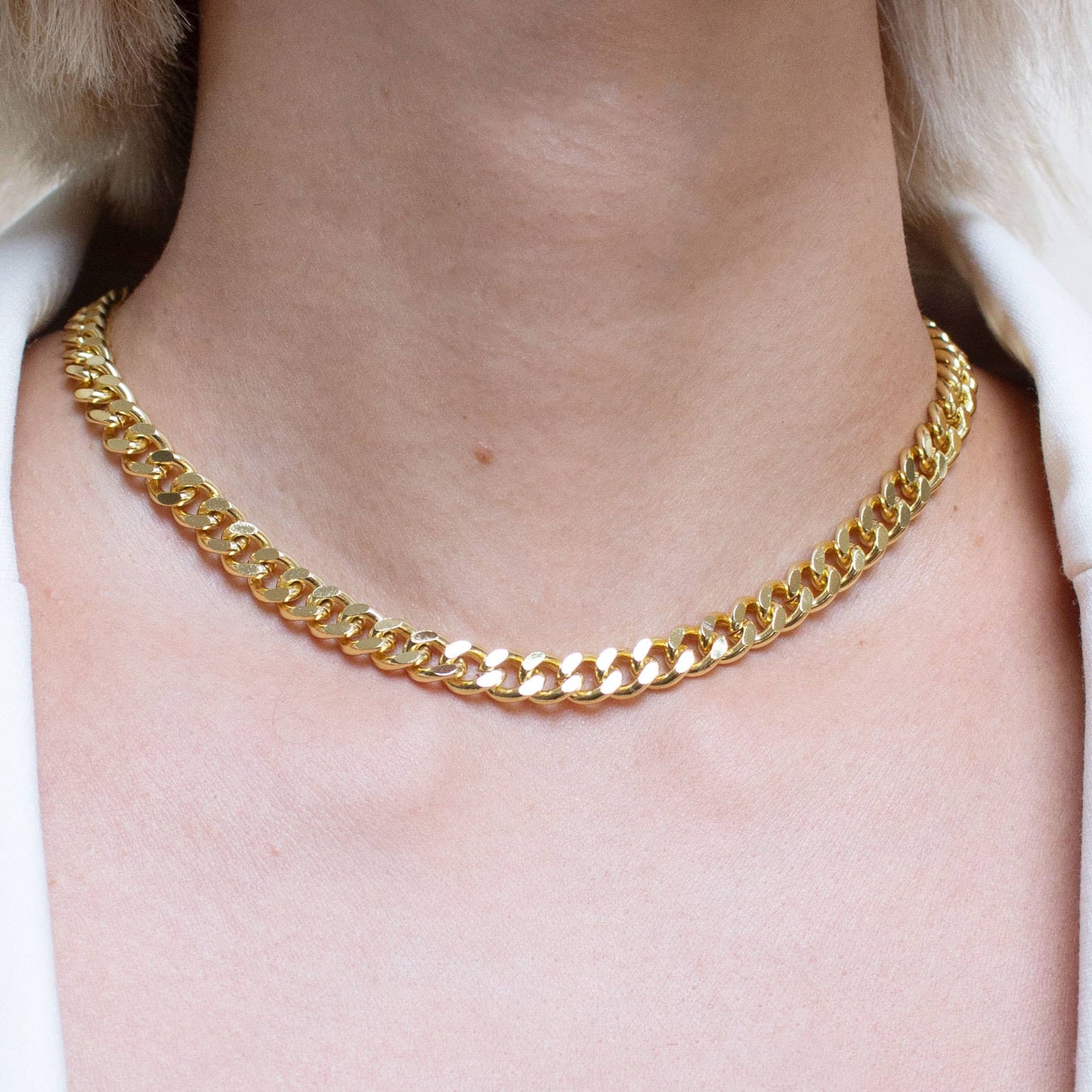 Cuban Chain Link 18K Gold Plated Tarnish Free Necklace