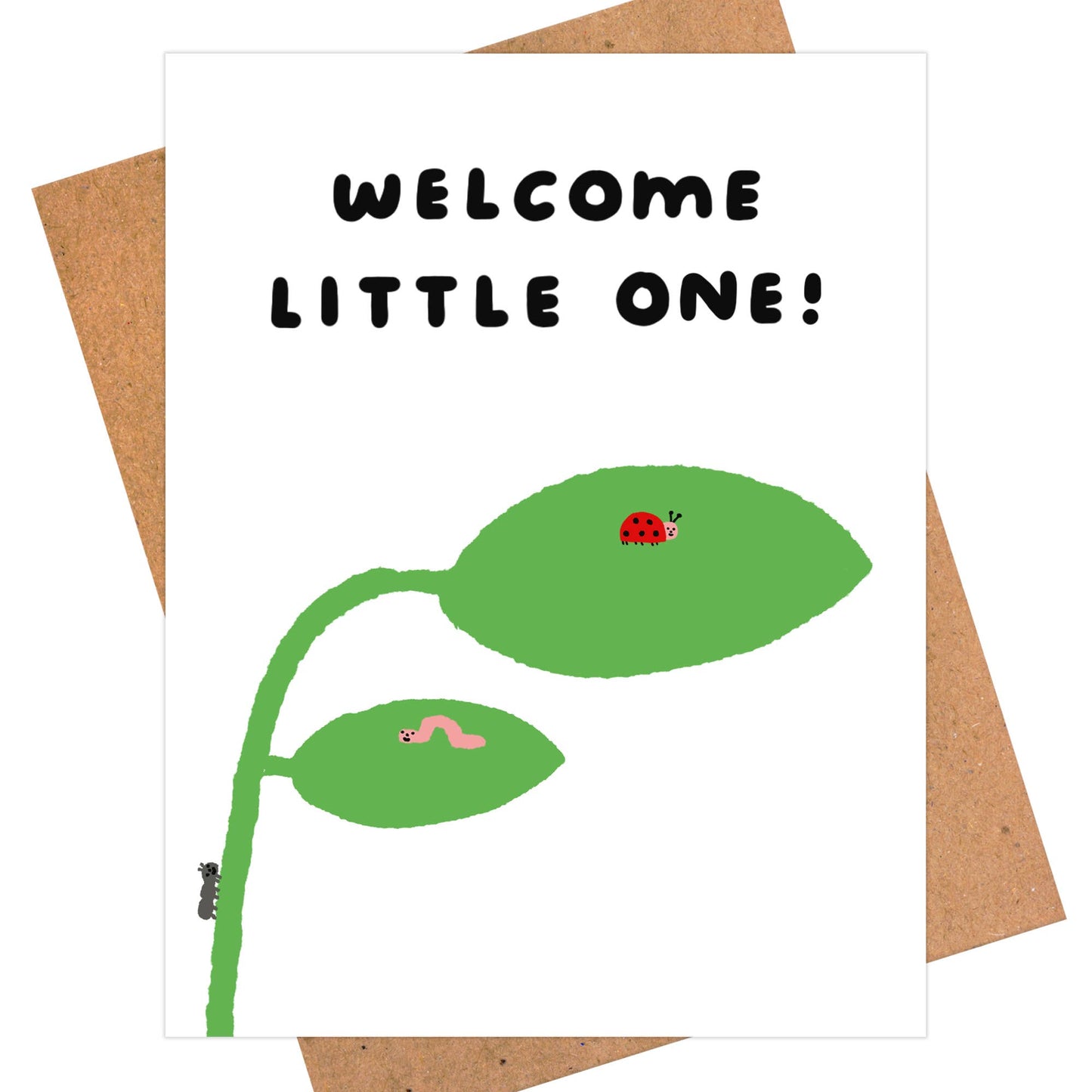 Welcome Little One, Ladybug | New Baby, Baby Shower Card