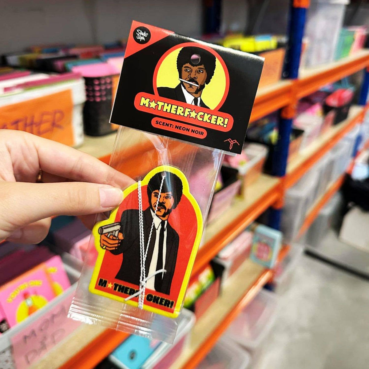 M*therf*cker! Funny 90s Action Movie Car Air Freshener