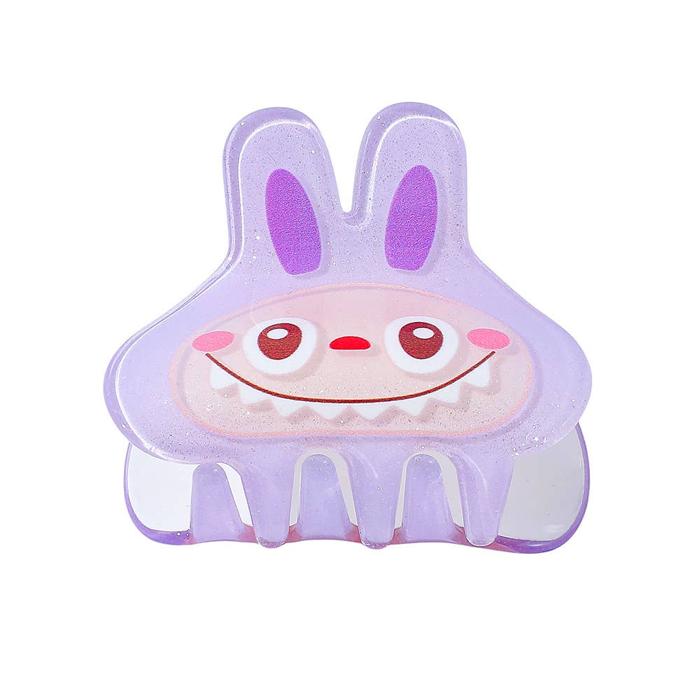 Hot Pink Cute Labubu Hair Claw Clip