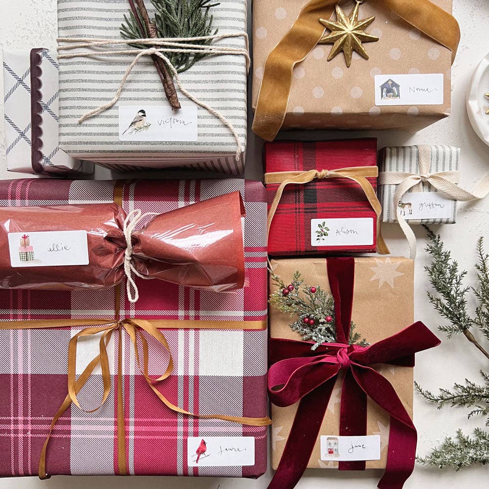 Christmas gift tag sticker sheets