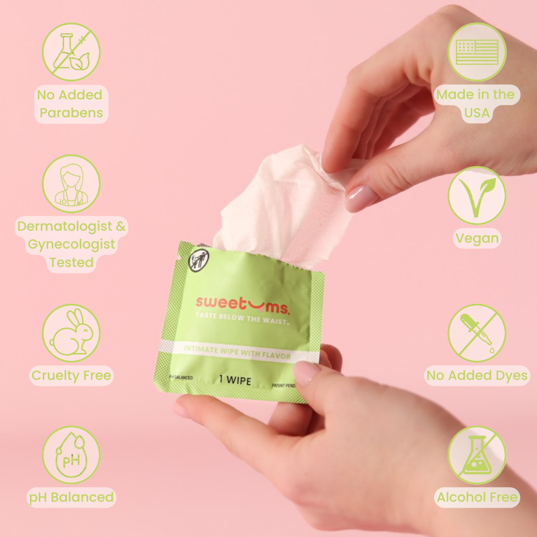 Watermelon Flavored Intimate Wipes Vegan Wellness Self Care