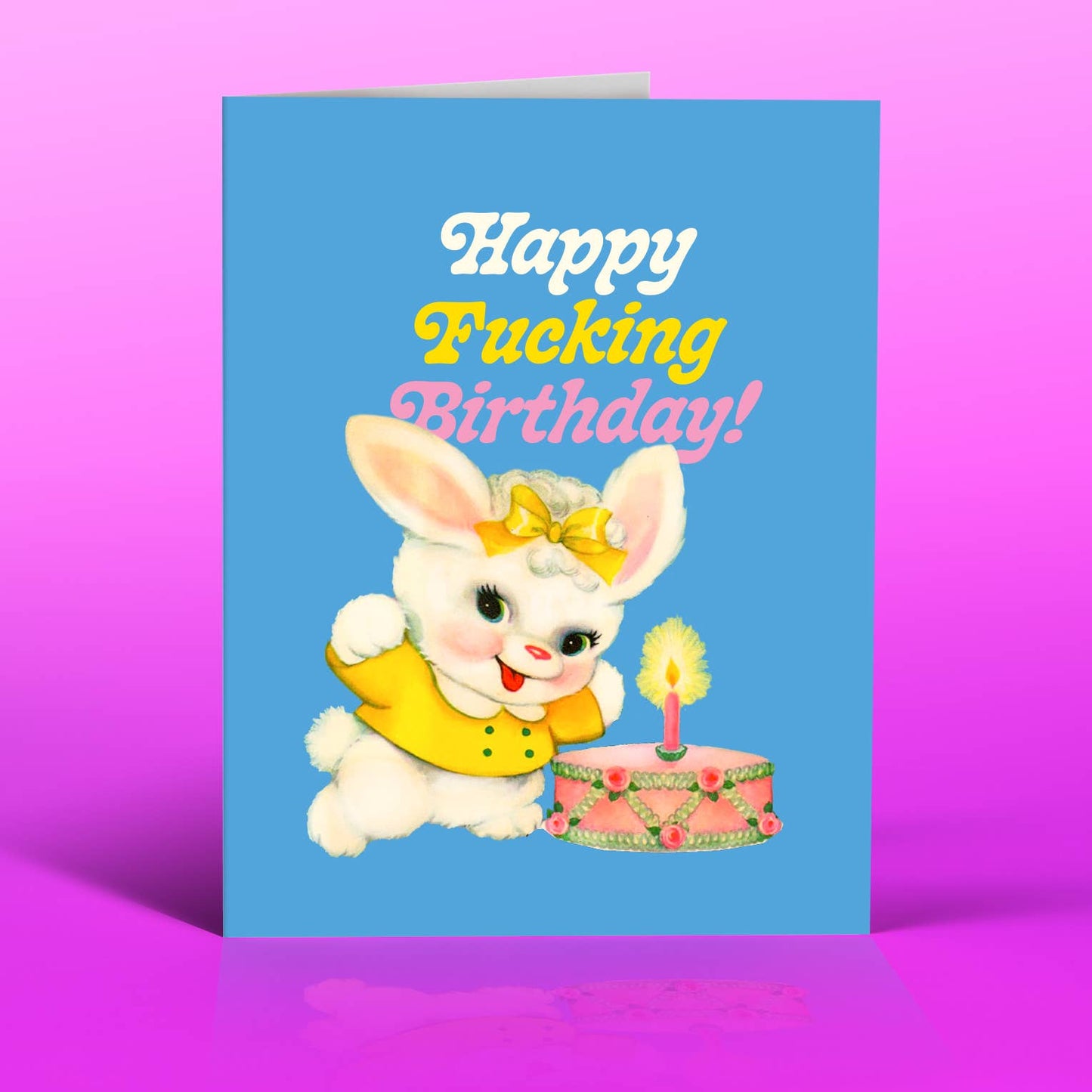 BLUE BUNNY! birthday card