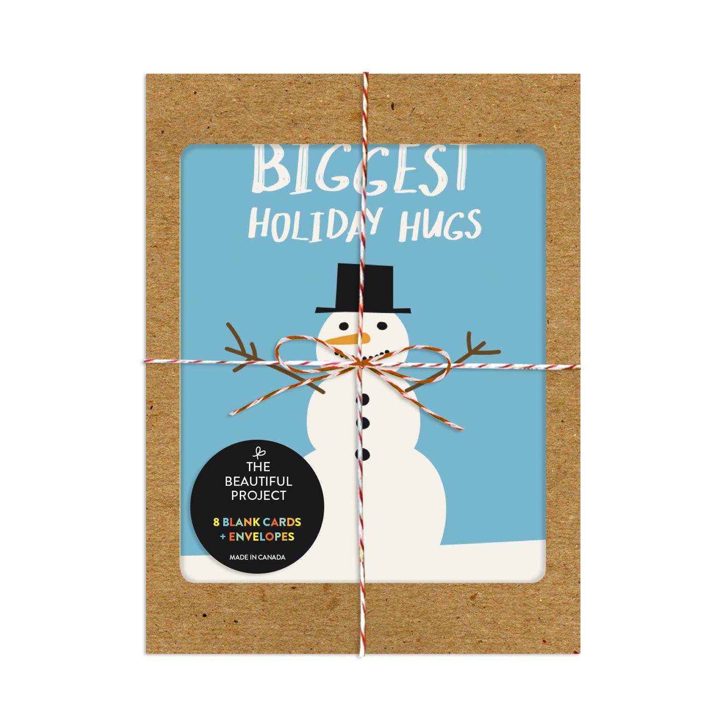 Biggest Holiday Hugs Snowman Christmas  Cards
