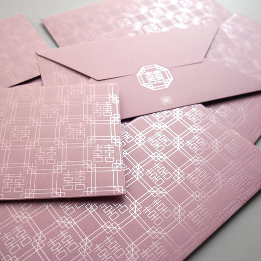Double happinese envelope pink