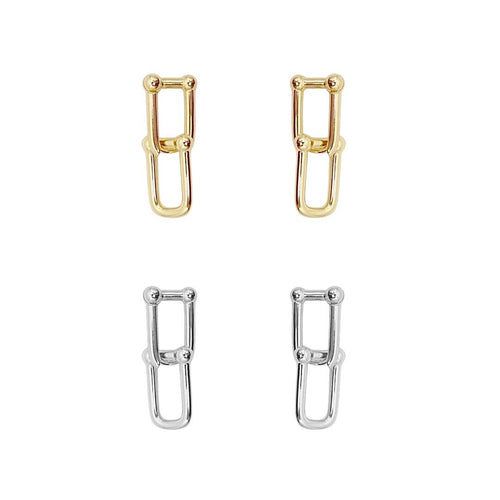 Short U Link Chain Earrings - Front & Company: Gift Store