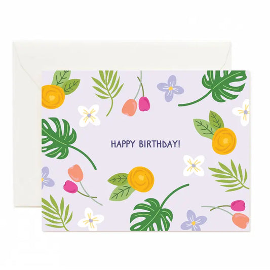 Happy Birthday! Lavender Floral Card