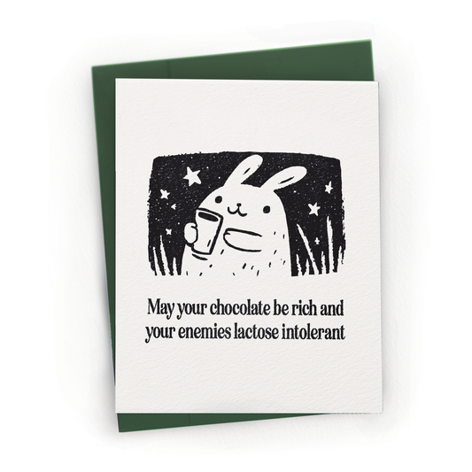 Snarky Chocolate Lover Bunny - A2 Everyday Greeting Card