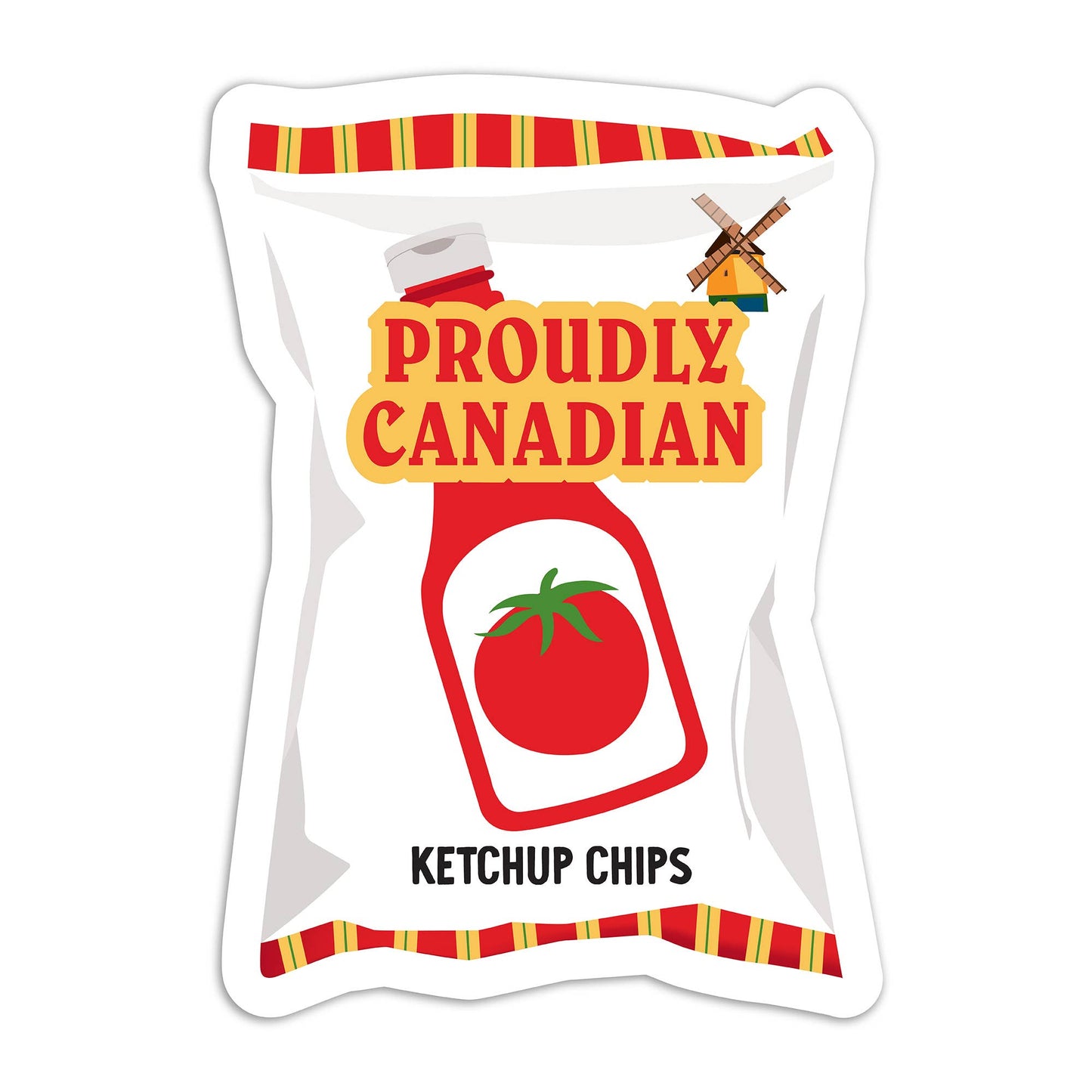 Ketchup chips vinyl sticker
