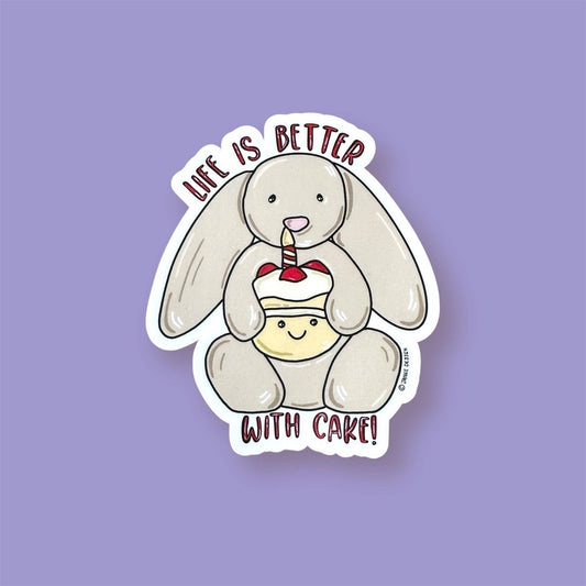 Life Is Better With Cake Vinyl Sticker