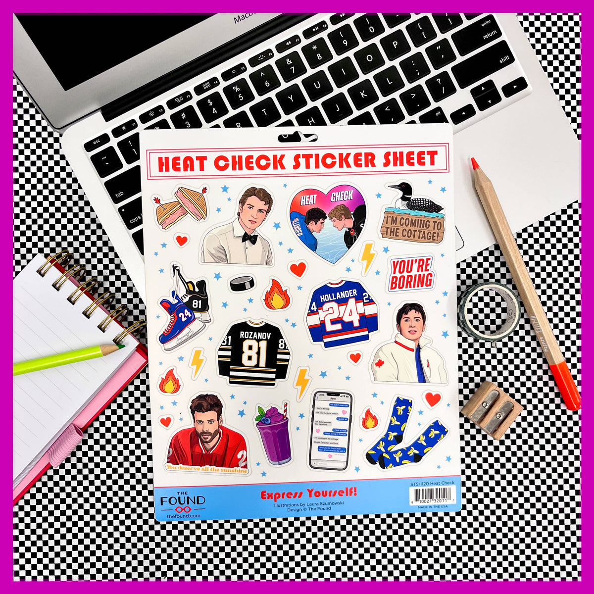 Heated Rivalry Heat Check Sticker Sheet