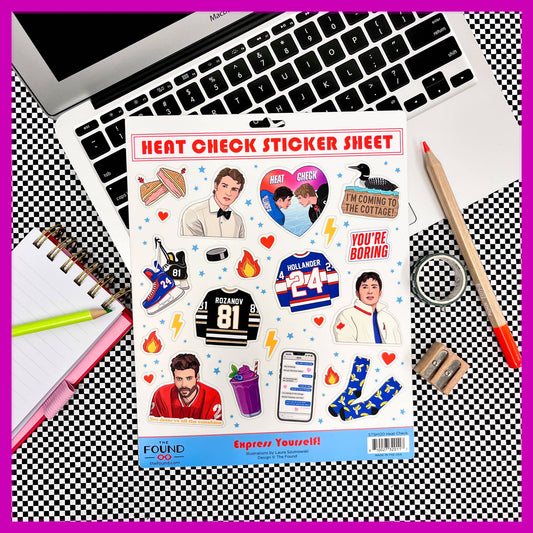 Heated Rivalry Heat Check Sticker Sheet