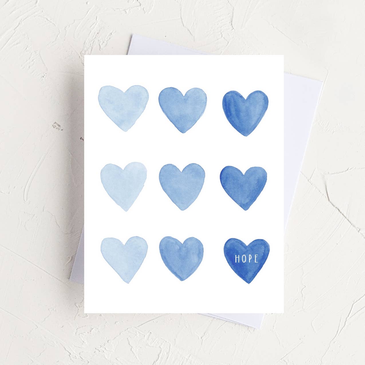 Hearts of Hope - Blue Encouragement & Sympathy Greeting Card