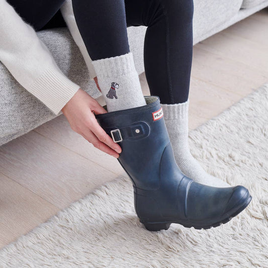 Dog Walking Socks - Grey Schnauzer