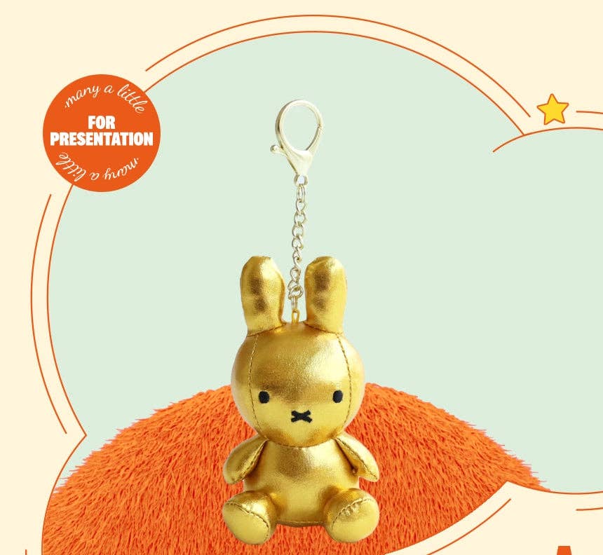 Miffy Keyring Plush Dolls Glow-in-the-Dark, Silver, Gold