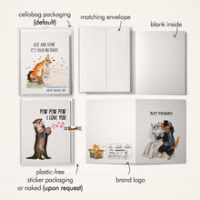 Load image into Gallery viewer, Wedding Toast Cats - Funny Wedding Card
