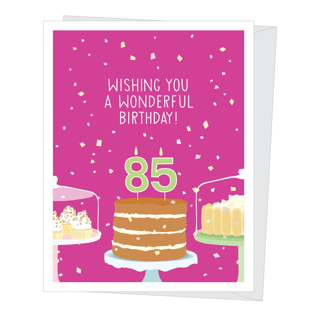 Number 85 Eighty Fifth Birthday Card