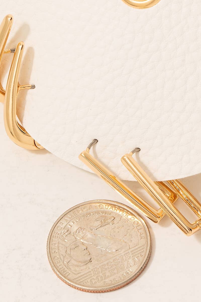 Mixed Long Oval Hinge Hoop Earrings Set