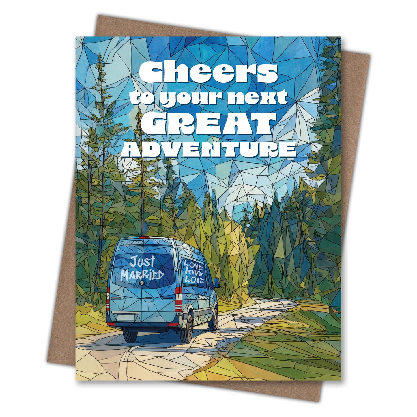 Next Great Adventure - Recycled Outdoorsy Wedding Card