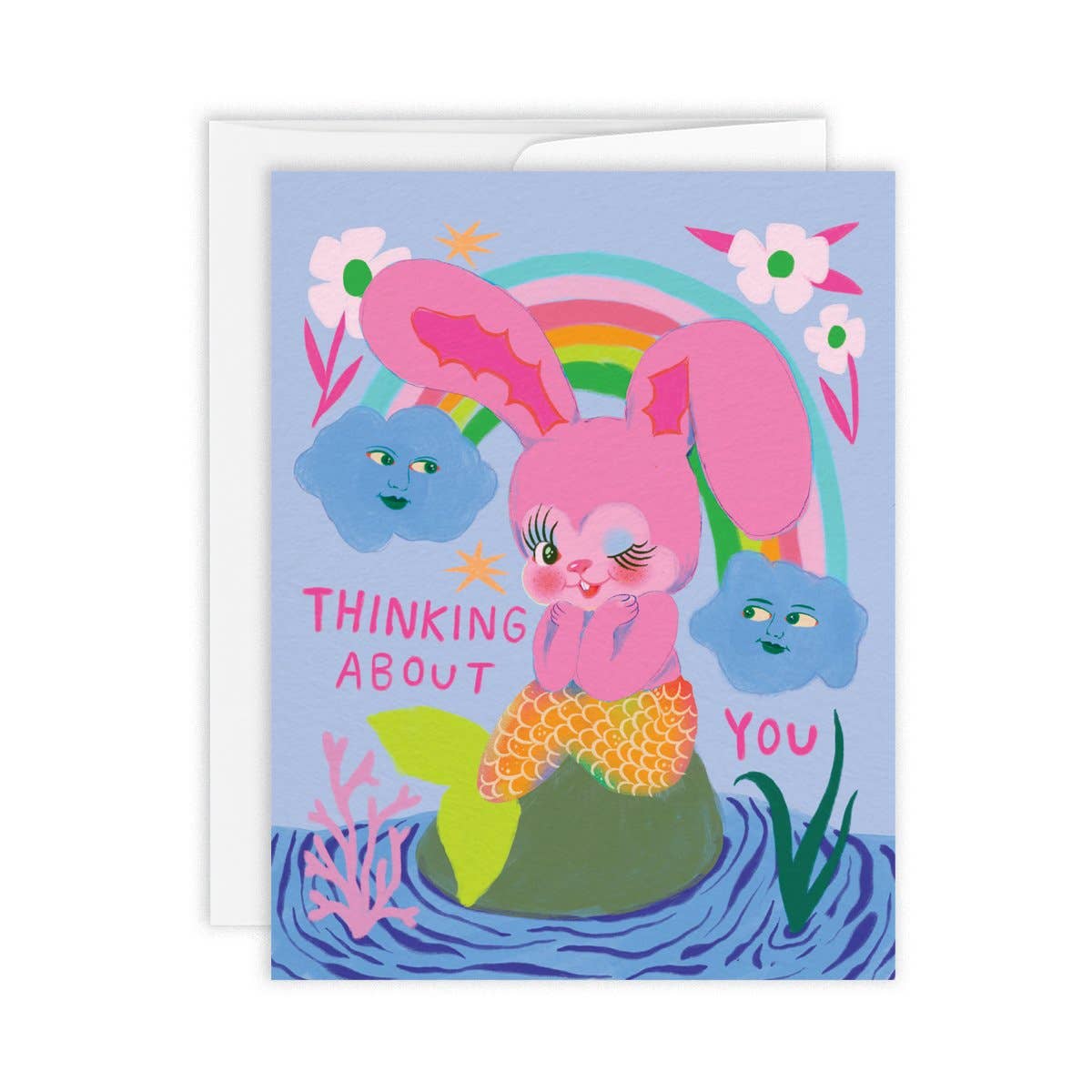 BUNNY MERMAID - Greeting card