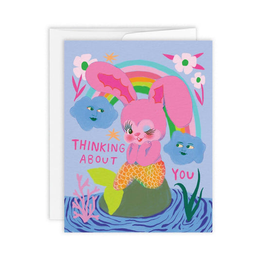 BUNNY MERMAID - Greeting card