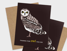 Load image into Gallery viewer, Thanks For Owl You Do Pun Appreciation Card
