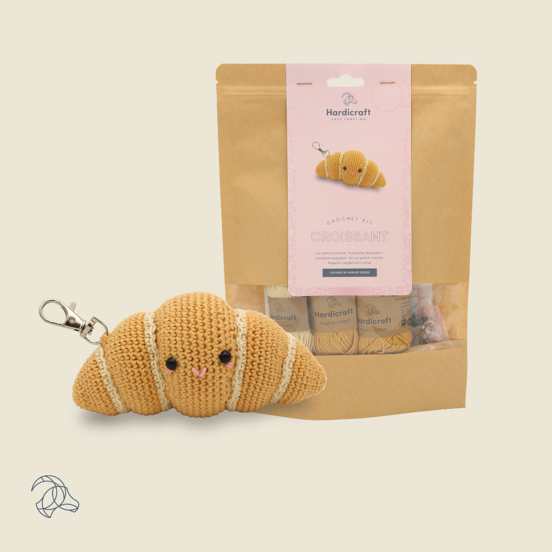 DIY Crochet Kit - Croissant Bag Charm
