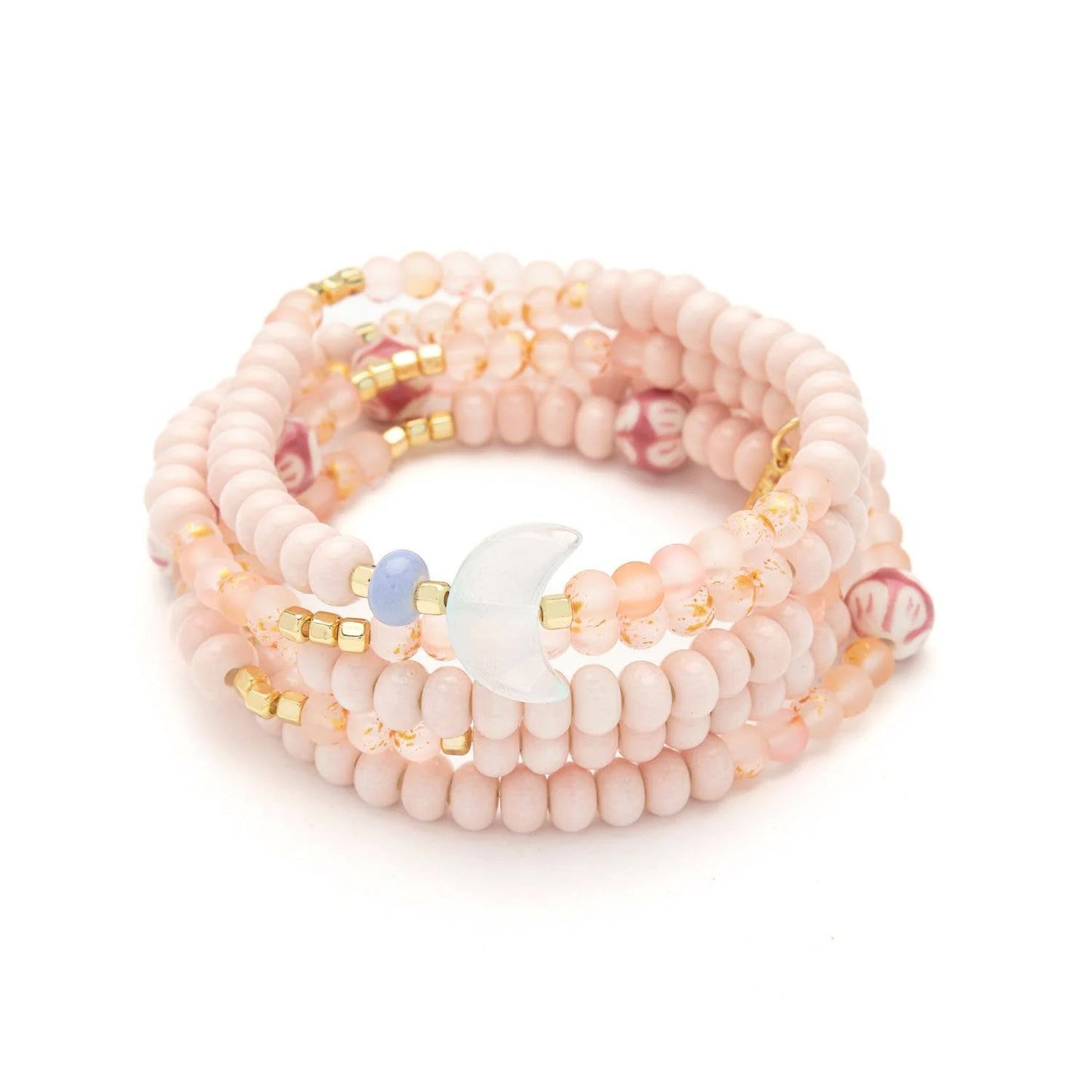 Ceramic Bead Wrap Balance/Moon/Gold