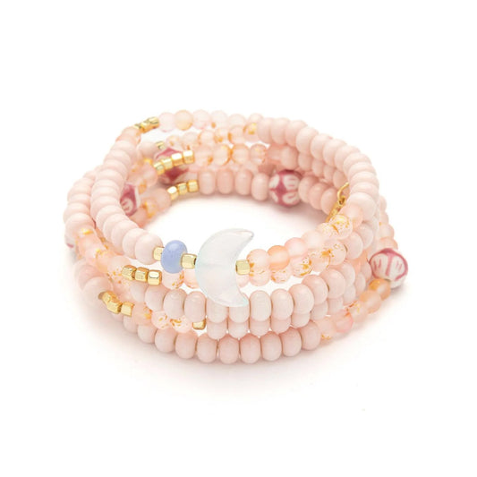 Ceramic Bead Wrap Balance/Moon/Gold