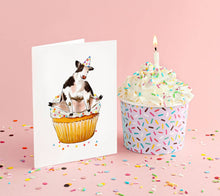 Load image into Gallery viewer, Cupcake Cow - Funny Birthday Card
