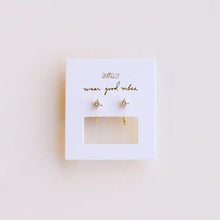 Load image into Gallery viewer, Cz Huggies - White - Earring
